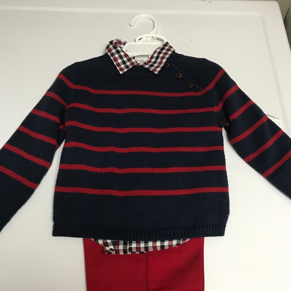 Brand new pants/ collared shirt/ sweater set
